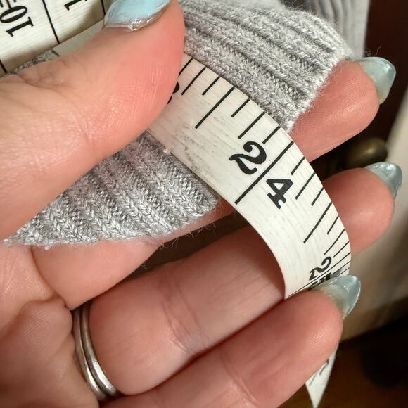 LUNYA |  Cottonsilk Collared Half Zip Sweater in Heather Gray | Large - Picture 10 of 10